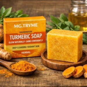 organic turmeric & glow soap – brightening & acne control