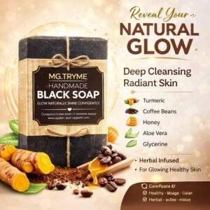 authentic organic black soap – deep cleansing & skin detox